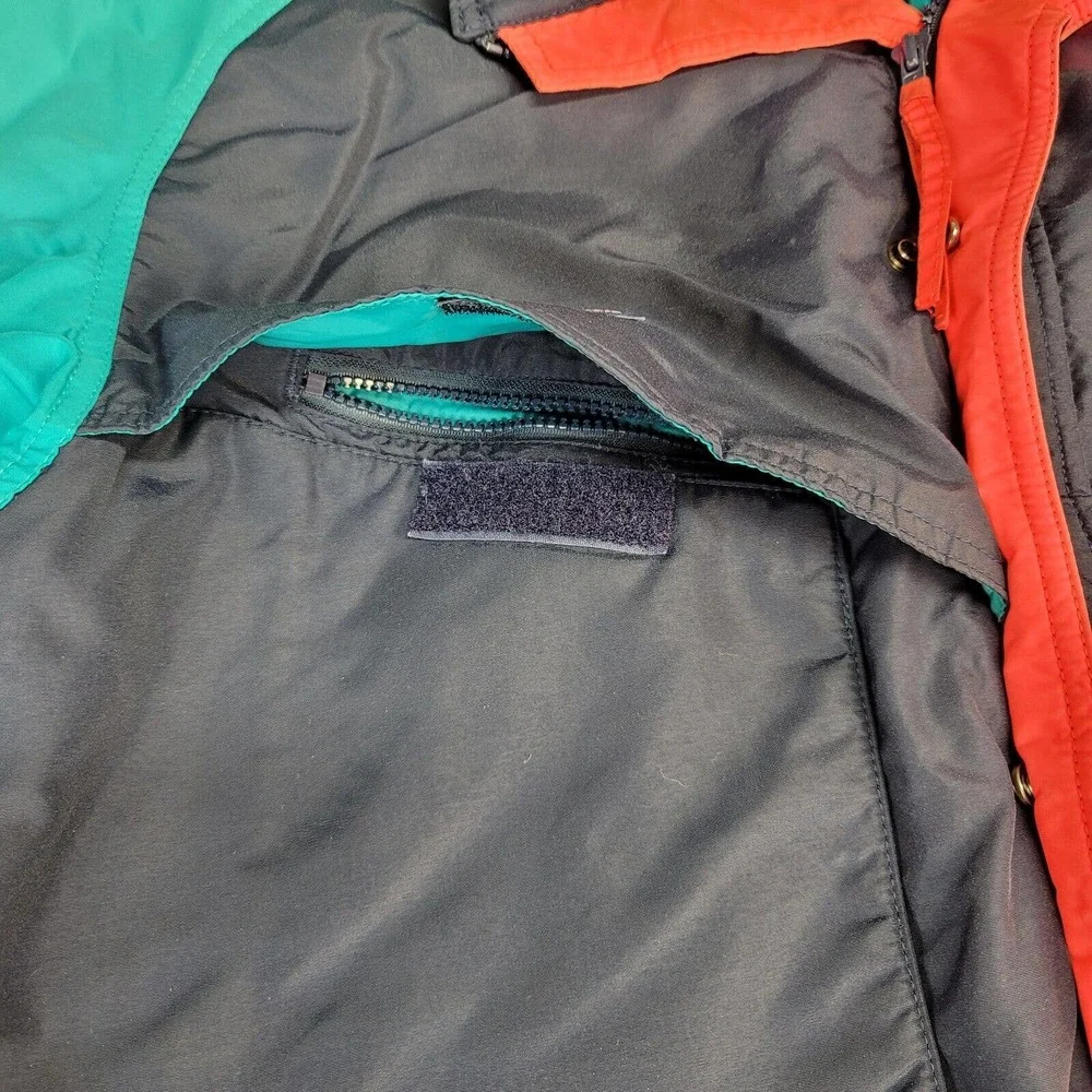 Vintage Mens Columbia Powder Keg Jacket Large Teal Blue Coat - Picture 6 of 10